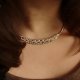 Diamond necklace female silver necklace everyday casual