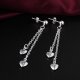 Women crystal chandelier earrings earrings, zircon, titanium steel rhinestone