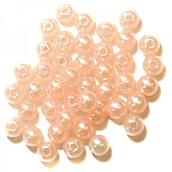 Pink pearl beads 5 mm 7 g