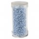 Bugle beads, pearl blue - 2.5 mm