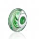 DIY jewelry glass beads green camouflage color silver ball 1.5 cm DIY bracelets necklaces