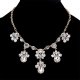 Women Zircon necklace cubic zirconia sterling silver necklace jewelry