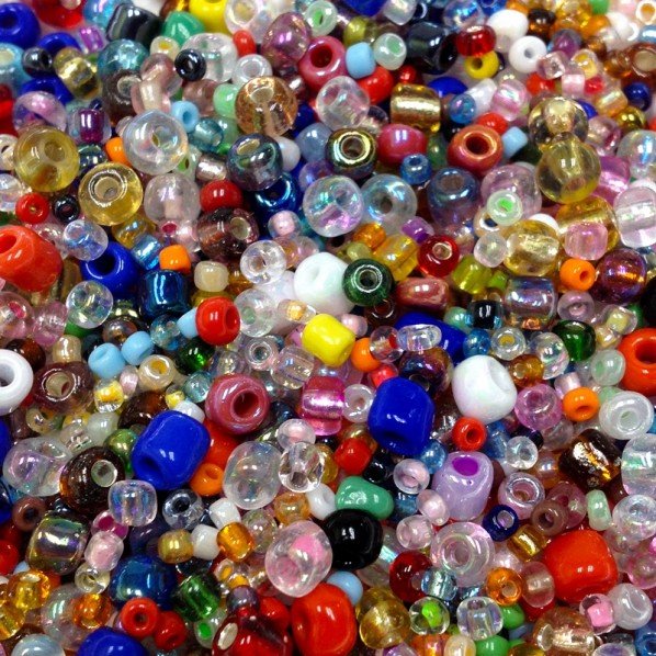 Seed beads, shiny Mix-50 Ke