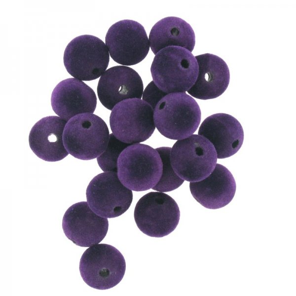 Medium Round velvet purple beads