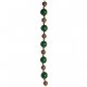 Fashion strung beads, dark green malachite stone