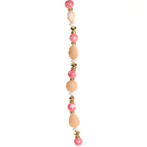 Fashion strung beads, drop blush