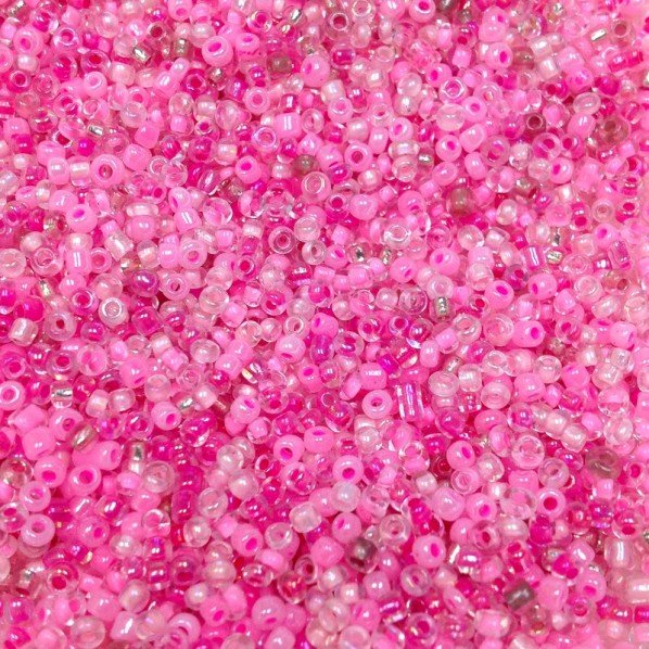 Seed beads, pink - 50 g