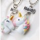 Resin beads pendant necklace female unicorn animal women necklace jewelry