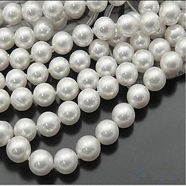 Imitation Jewelry DIY 46 beads white pearl necklace bracelet DIY ball 0.8 cm