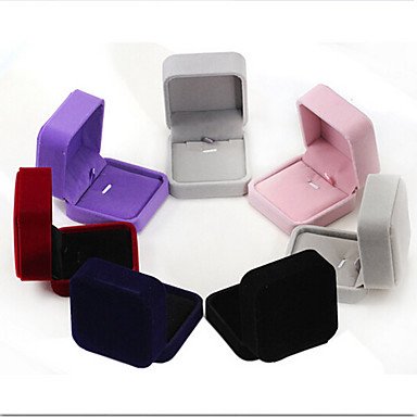 Jewelry boxes, stylish dark blue, black, red 7 cm 7 cm 4 cm for women