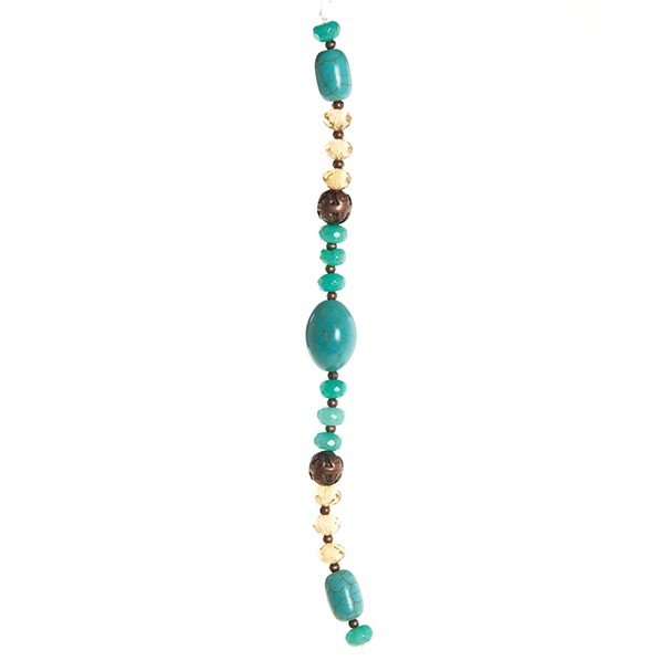 Fashion strung beads, blue mussels stone