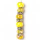 Fashion strung beads, yellow, 9PC