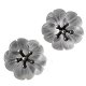 Skull flower earrings