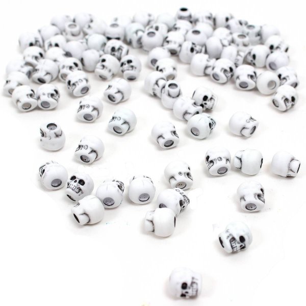 White skull bead 250 package