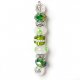 Fashion strung beads, green, 9PC