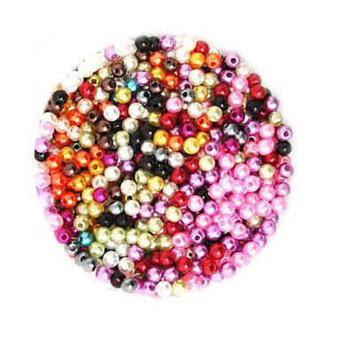 DIY jewelry 2000 plastic beads circular 0.4 cm circular beads DIY bracelets necklaces