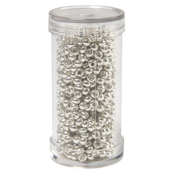 Seed beads, silver - Size 8