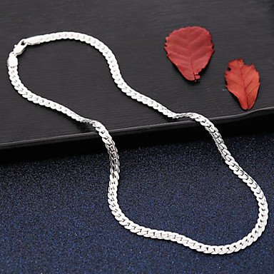 Men classic fashion woven sterling silver necklace silver necklace jewelry