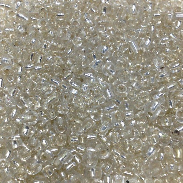 Seed beads, silver - 50 g