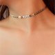 Women lovely silver necklace simple retro fashion jewelry necklace