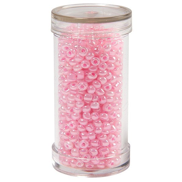 Seed beads, pearl pink, Size 8