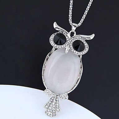 Female long necklace pendant necklace jewelry classic diamond owl