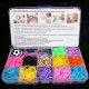 Rainbow rubber band, jewelry boxes, buttons and hooks resins, rubber DIY jewelry 17.0 * 10.0 * 2.2 cm