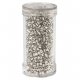 Bugle beads, silver - 2.5 mm