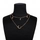 Layered necklace female romantic crescent moon and star fashion jewelry necklace