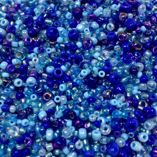 Seed beads, Blue - 50 g