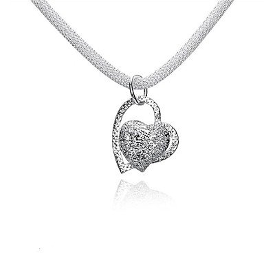 Silver heart pendant necklace female classic fashion jewelry necklace