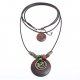 Women long layered necklace long necklace wooden necklace fashion jewelry