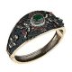 Statement large green stone antique retro-plated stainless steel bracelet bracelet female wrapped open