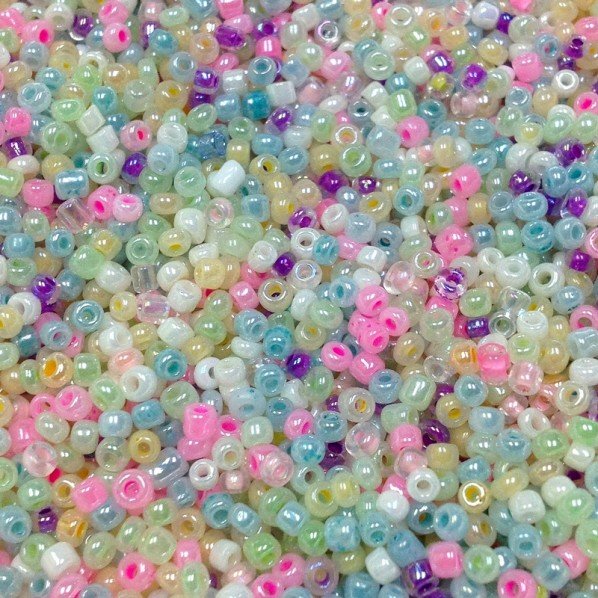 Seed beads, pastel Mix-50 Ke