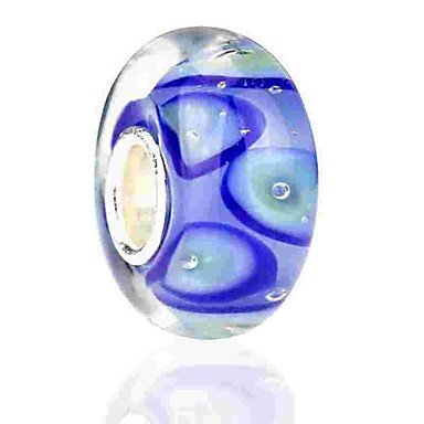 Blue glass beads alloy DIY jewelry ball 0.2 cm DIY bracelets necklaces