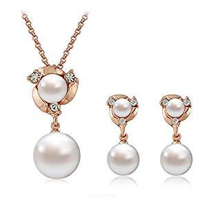 Bridal Jewelry Sets stainless steel necklaces and earrings drop earrings jewelry suit