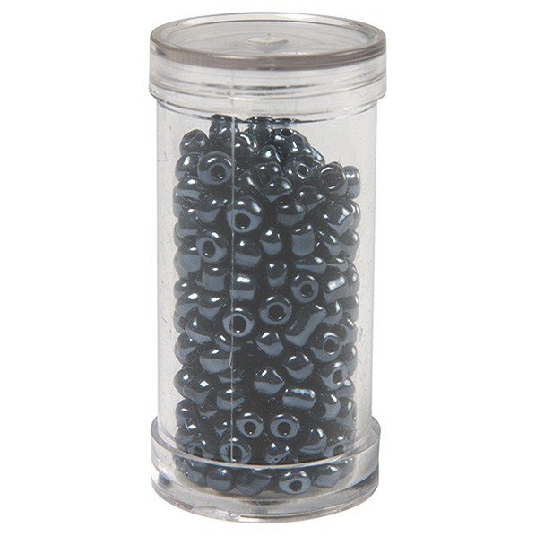 Seed beads, gun Grey- size 6