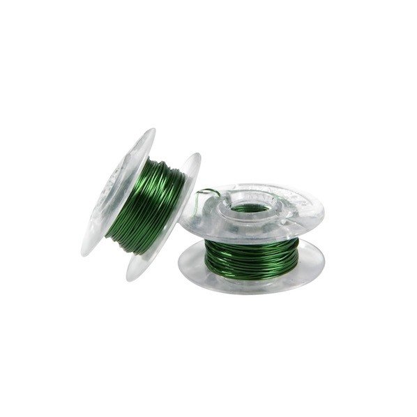 Beaded wire, green 5 m