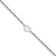 White stainless steel wire rope heart anklet jewelry