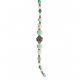 Fashion strung beads, black mint