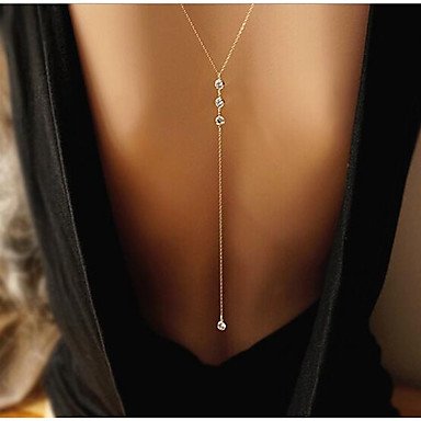 Cubic zirconia necklace female lasso, simple, stylish alloy necklace jewelry