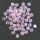 Effect circular faceted crystal beads light pink