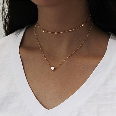 Women-layered necklace necklace heart necklace fashion jewelry