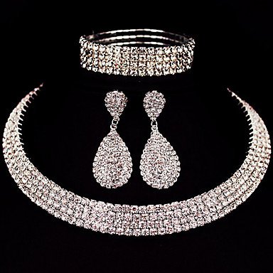 Women's Jewelry Set Bracelet Bracelet Hanging Earrings Stardust European Fashion Elegant Italian Daily Ice Imitation Diamond Ear