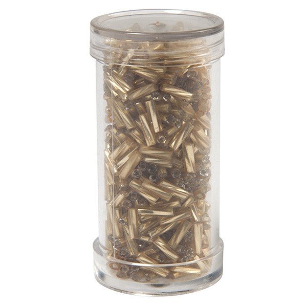 Bugle beads, Au - 12 mm