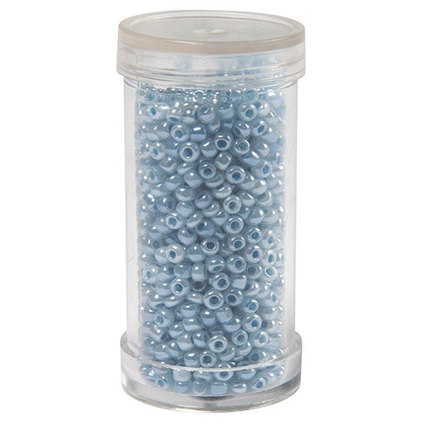 Seed beads, pearl blue, Size 8