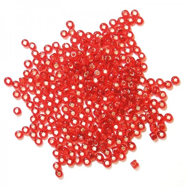 Red beads 2 mm 15 g