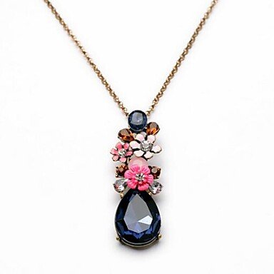 Female long necklace flower necklace jewelry