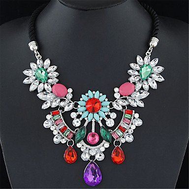 Women pear cut necklace women fashion jewelry necklace multicolor