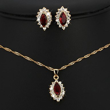 Jewelry Set Retro Party Work Casual Elegant Gold Plated Earrings Jewelry Party